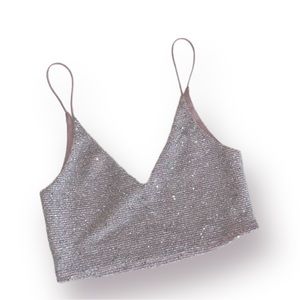 ✨4 for $25✨ Forever 21 Dirty Rose Sequin Crop Top